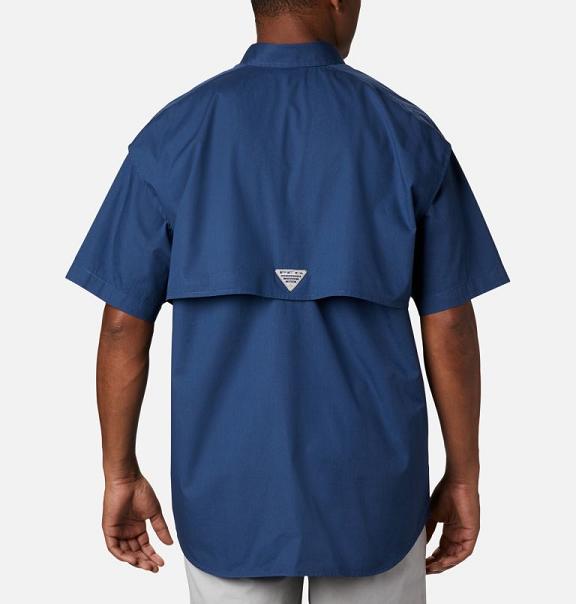 Columbia PFG Bonehead Fishing Shirts Blue For Men's NZ63981 New Zealand